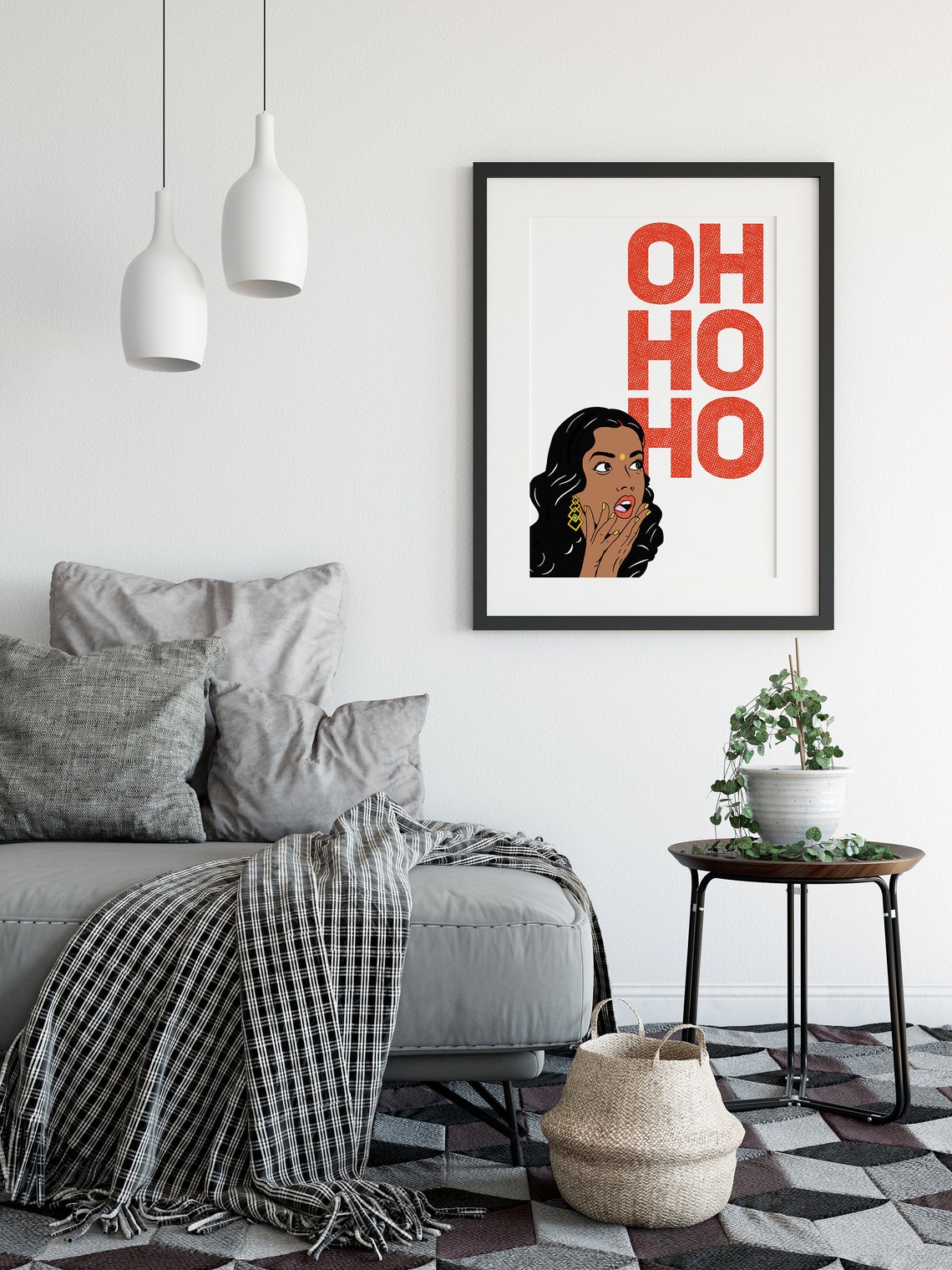Indian Desi Wall Art, Oh Ho Ho Poster - Image 3