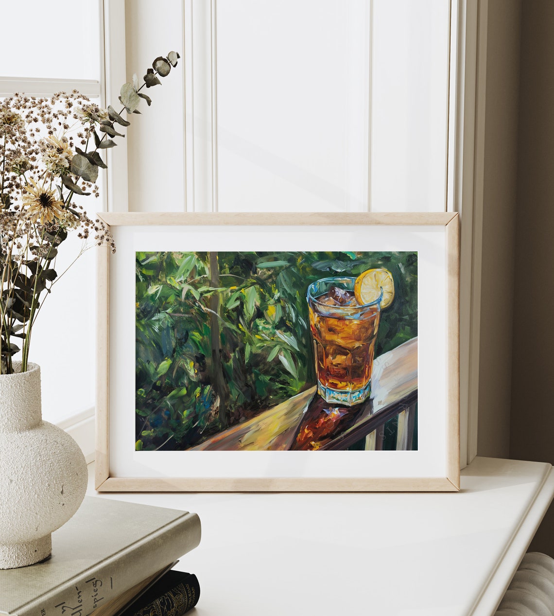 Iced Tea Porch Scene Art Vintage Afternoon Relaxation Print Rustic Deck Wall Art Summertime Beverage 365 - Image 6