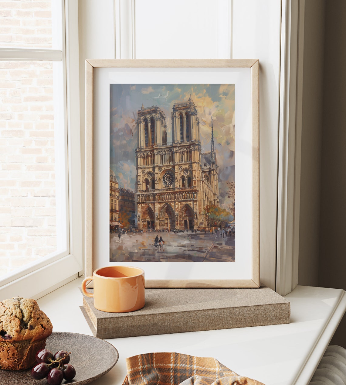 Notre Dame Cathedral Paris Gothic Landmark Cityscape Art Poster - Image 6