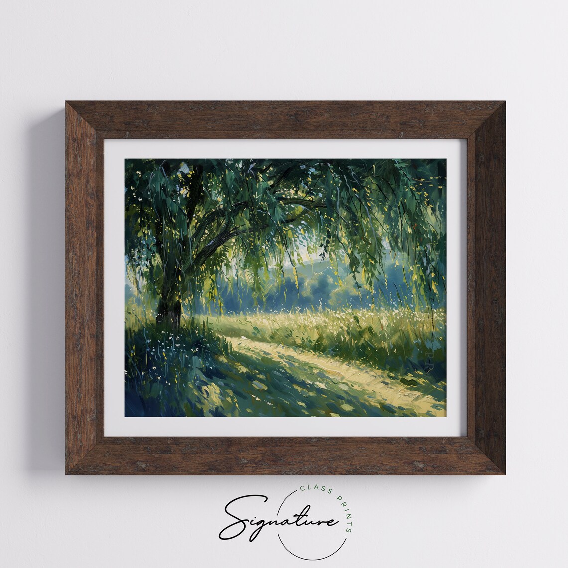 Willow Tree Breezy Meadow Scene Wall Art Print - Image 5