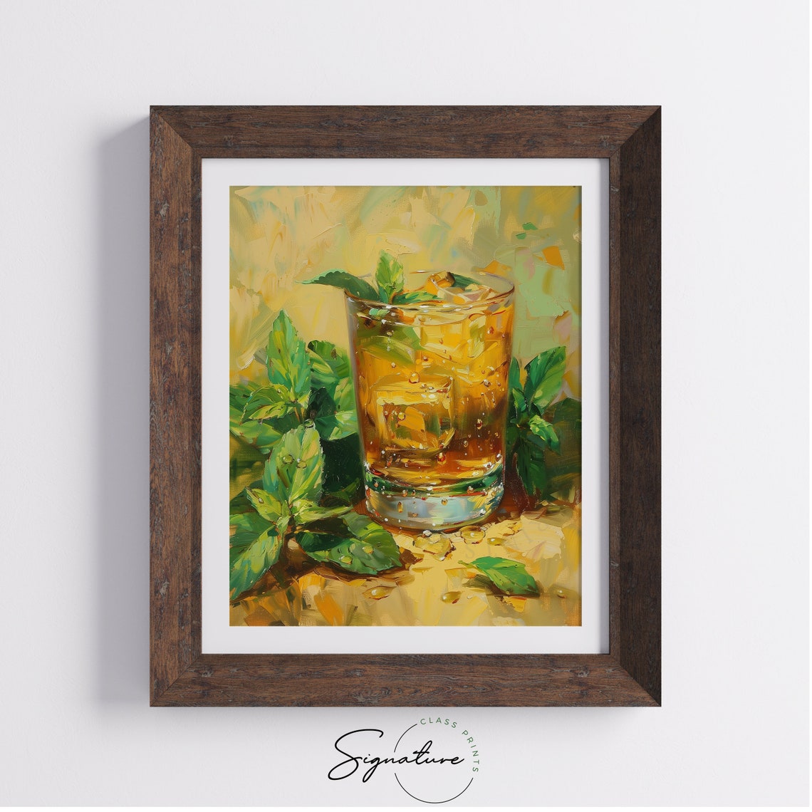 Iced Mint Tea Glass with Fresh Mint Leaves Summer Drink Poster - Image 4
