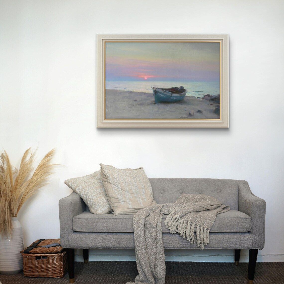 Tranquil Sunset By The Shore, Ocean Landscape