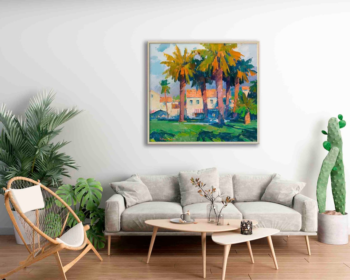 Croatian Landscape Beauty, Cafe Under Palm Trees