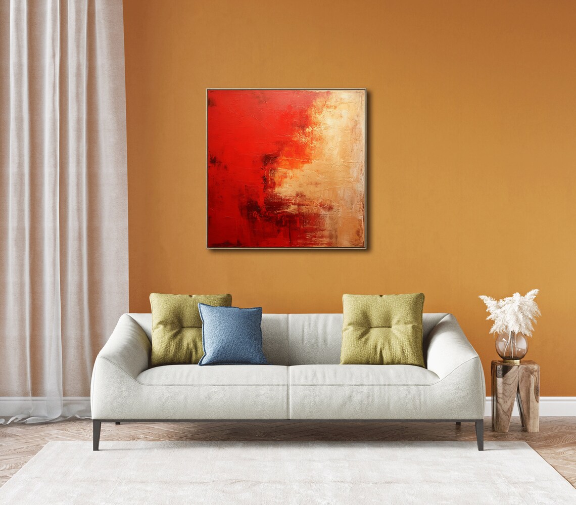 Original Abstract Painting With Gold Leaf Accents