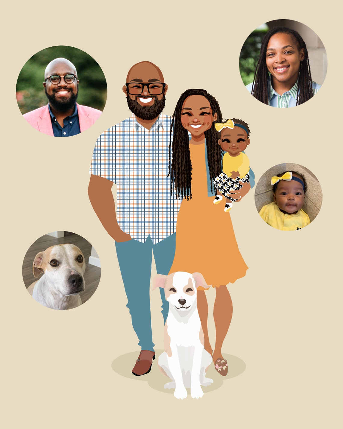 Custom 30th Birthday Family Portrait with Toddler and Dog Poster - Image 2