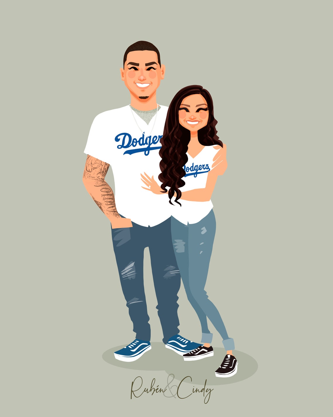 Custom Los Angeles Lakers Family Portrait Sports Gear Poster - Image 4