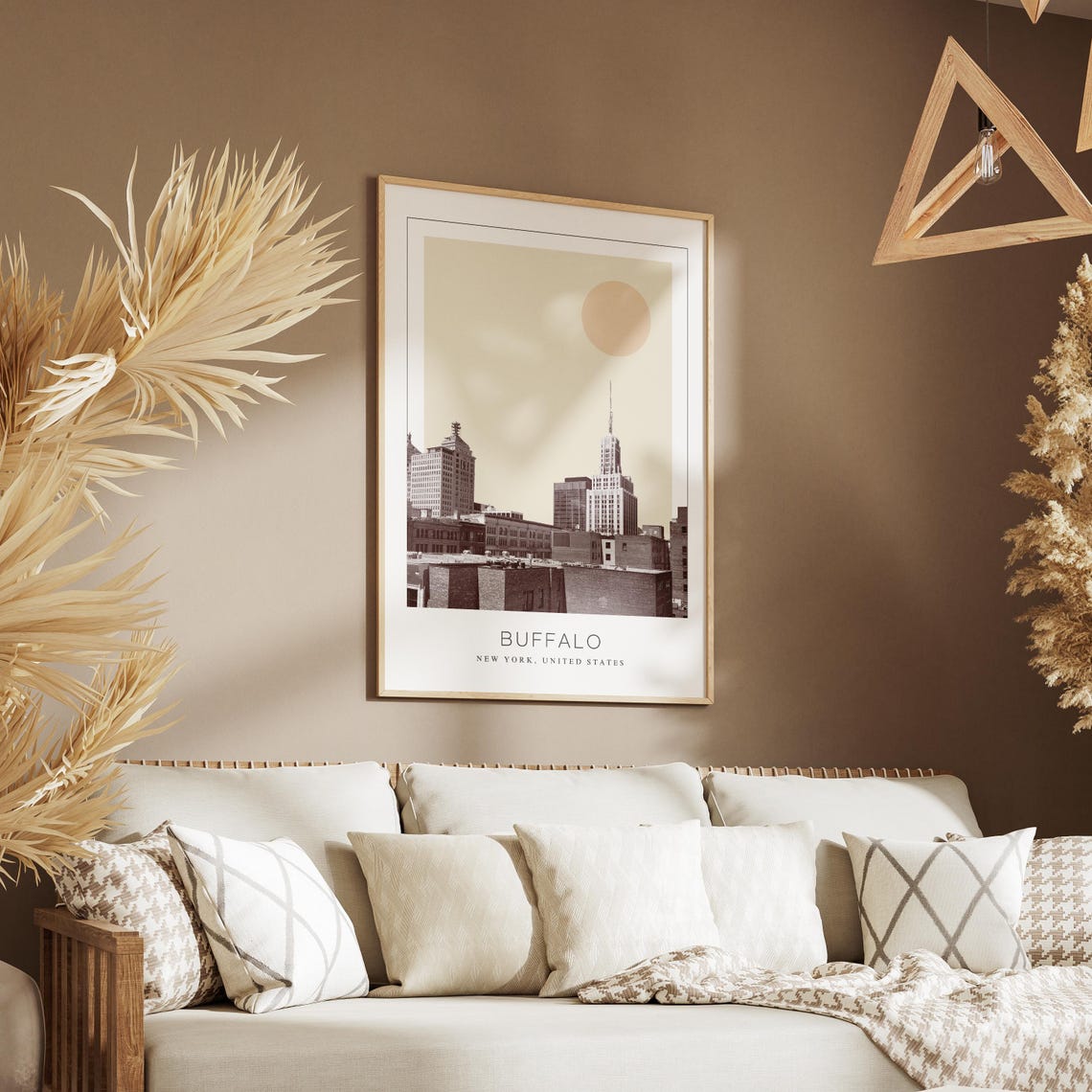 Buffalo New York Historic Downtown Towers and Skyline View Poster - Image 3