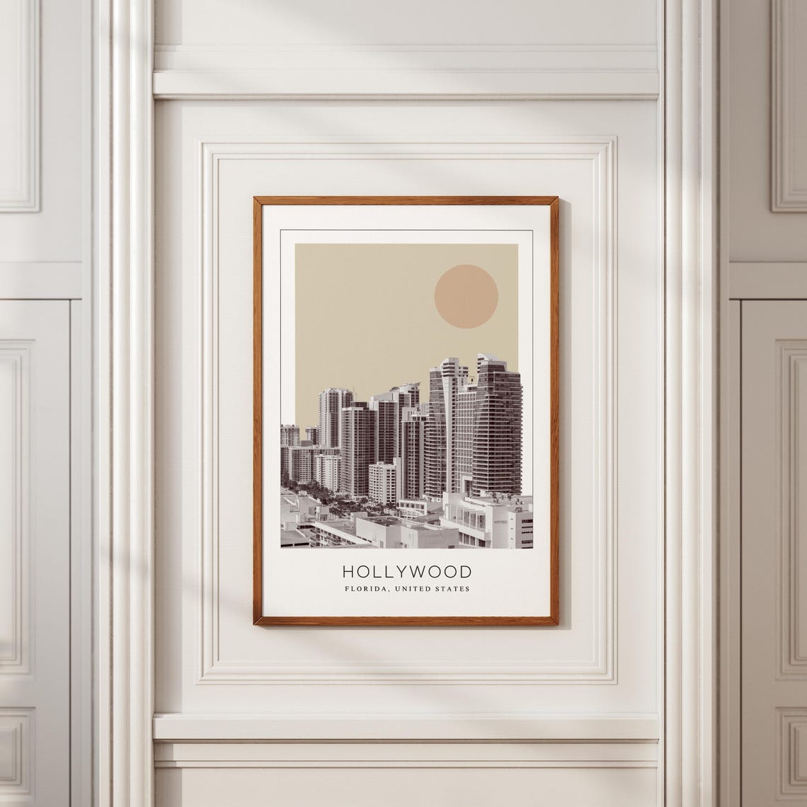 Hollywood Florida Beachfront High Rise Towers Skyline View Poster - Image 2