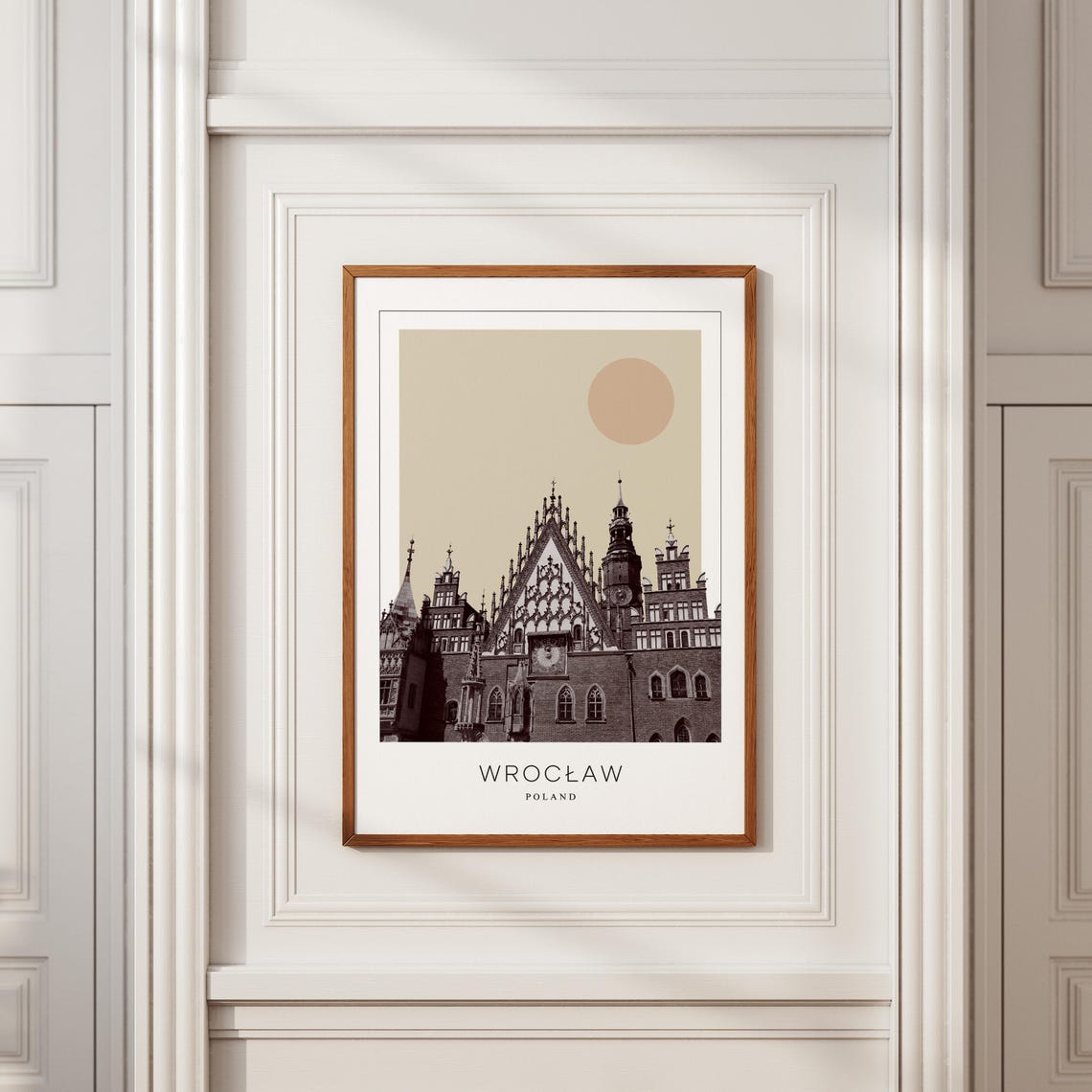 Wroclaw Poland Gothic Town Hall Square Minimalist Travel Poster - Image 2