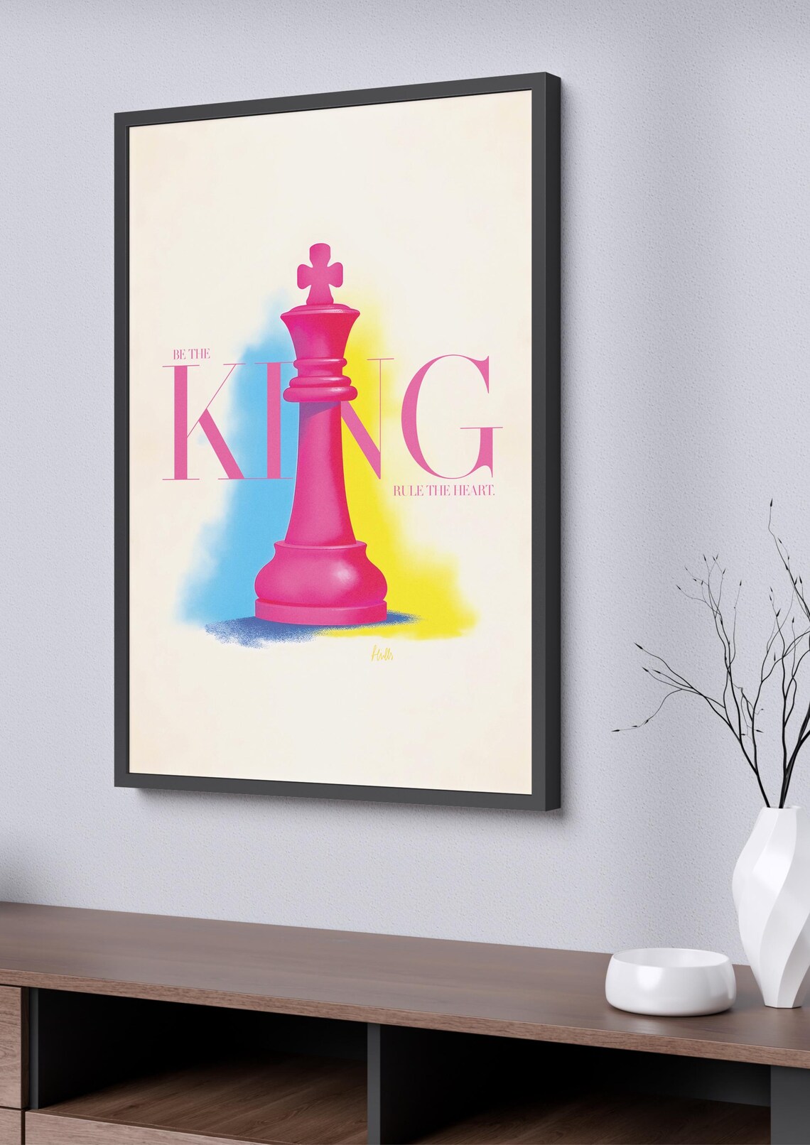 Be The King Rule The Heart, Minimalist Poster - Image 3