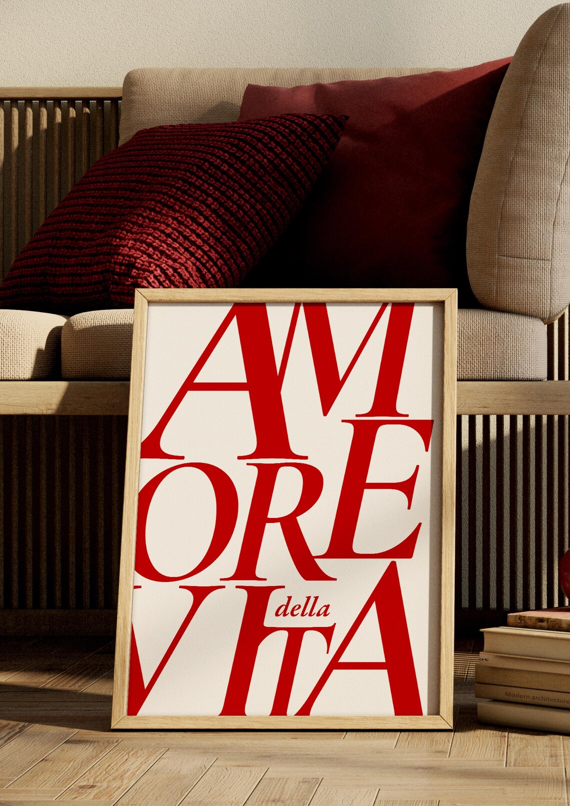 Amore Della Vita Elegant Typographic Poster - Image 3