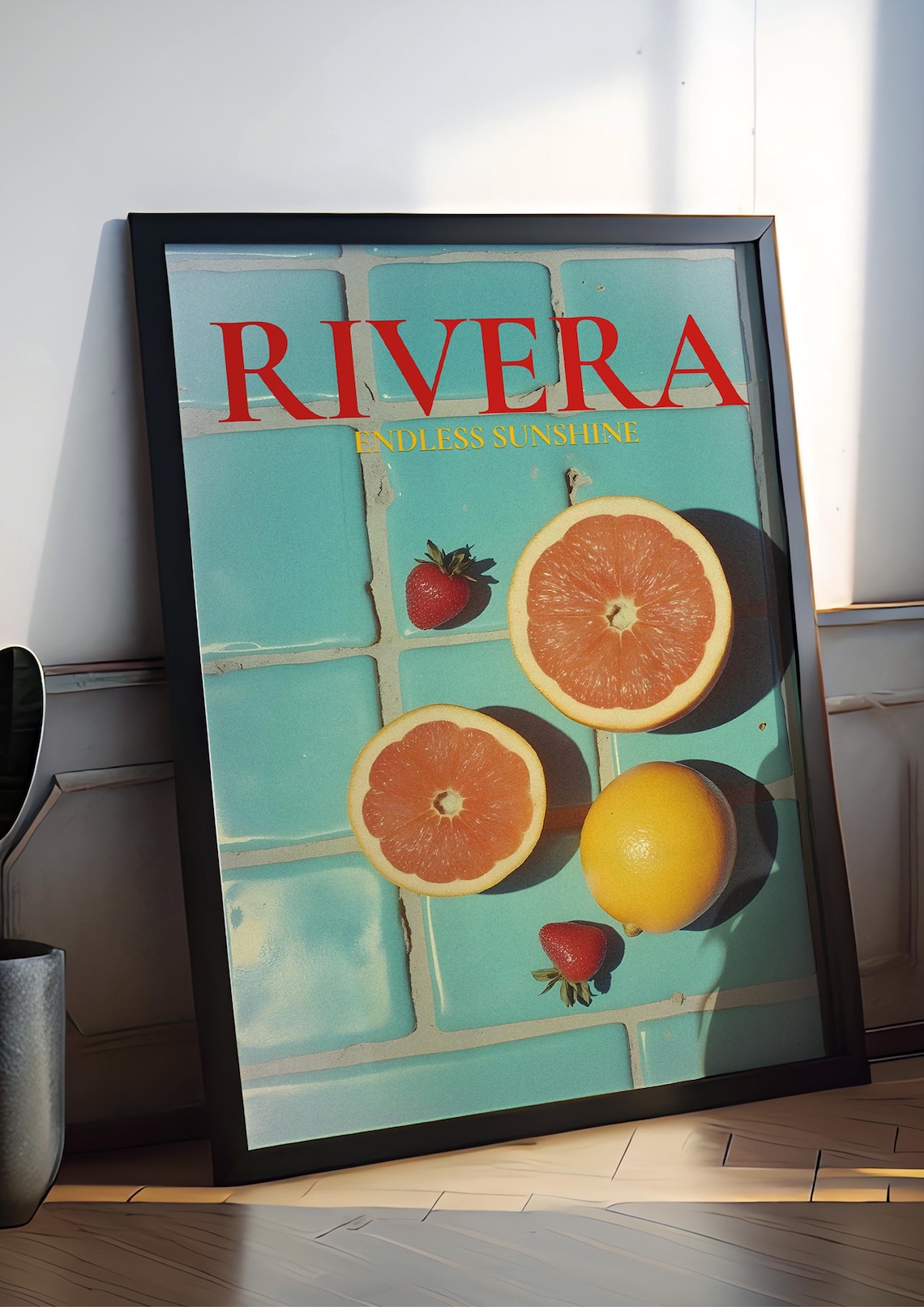Riviera Endless Sunshine Summer Fruits Retro Poster - Image 2