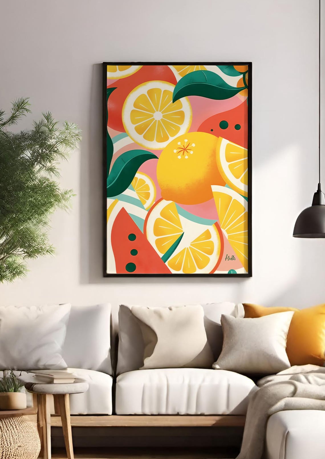 Fresh Fruits Retro Poster, Vintage Illustration - Image 2