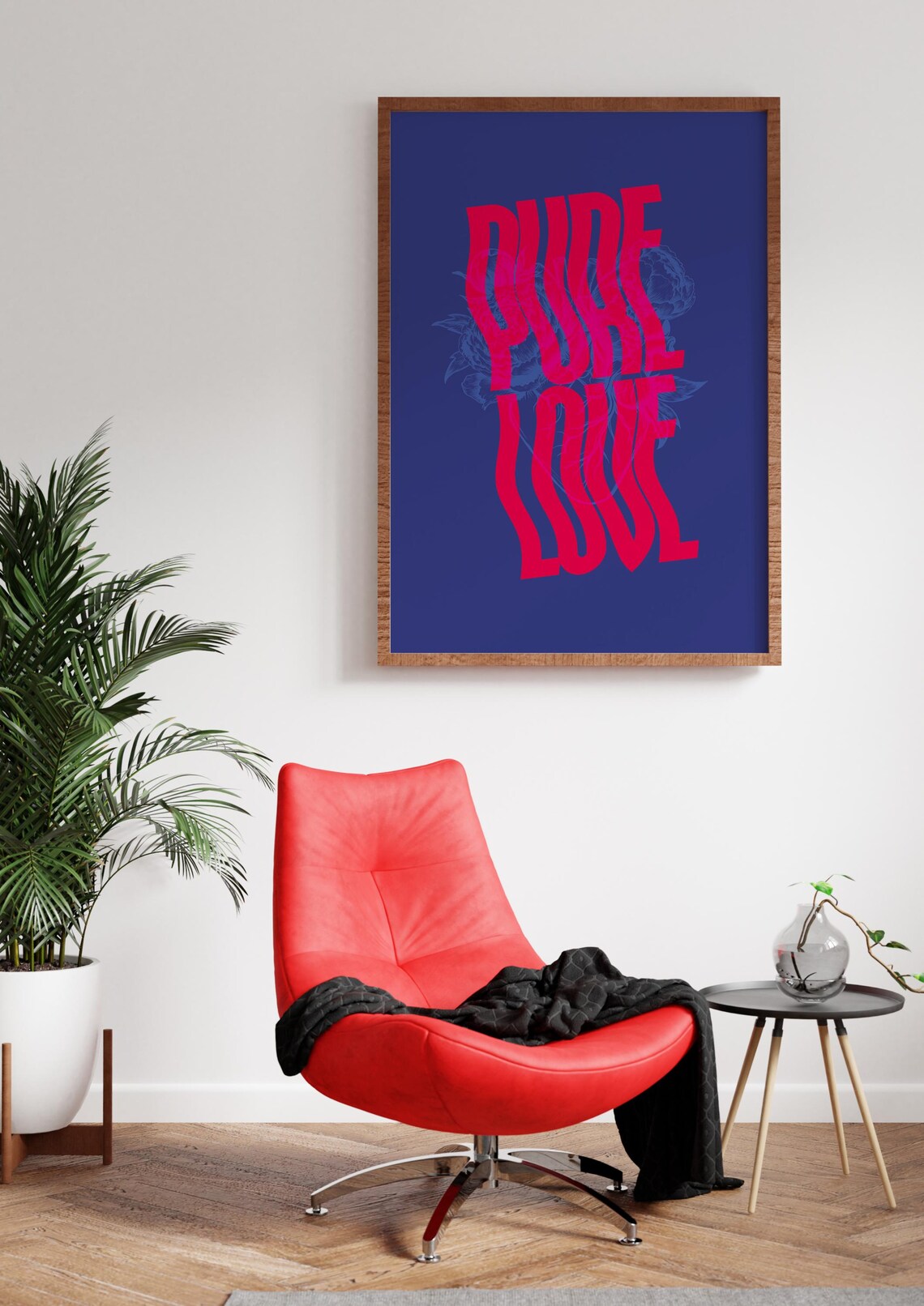 Pure Love Modern Typographic Poster - Image 2