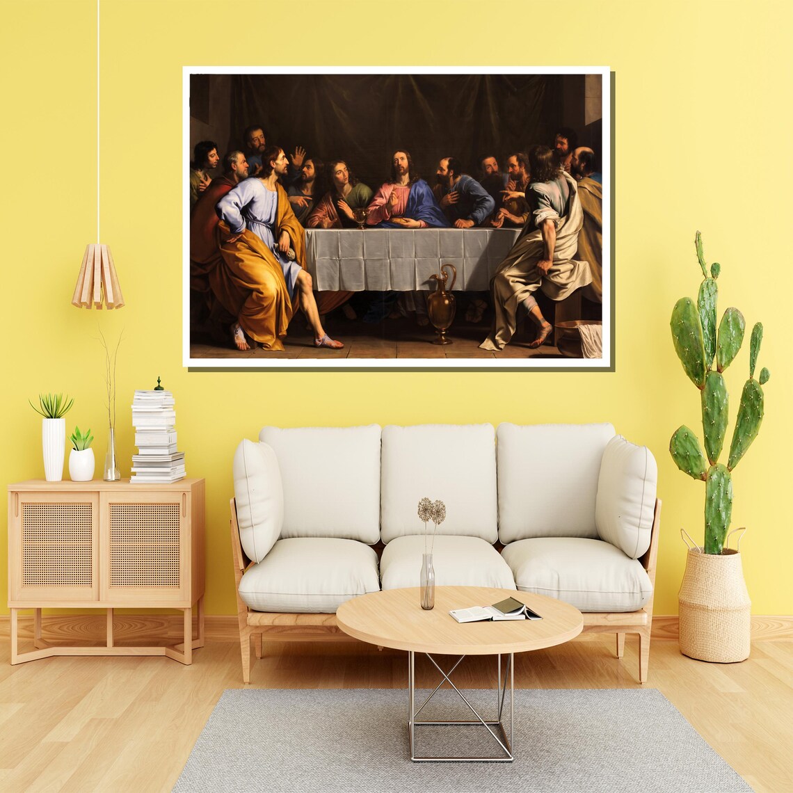 The Last Supper Jesus and Apostles Classic Dark Painting Poster - Image 4