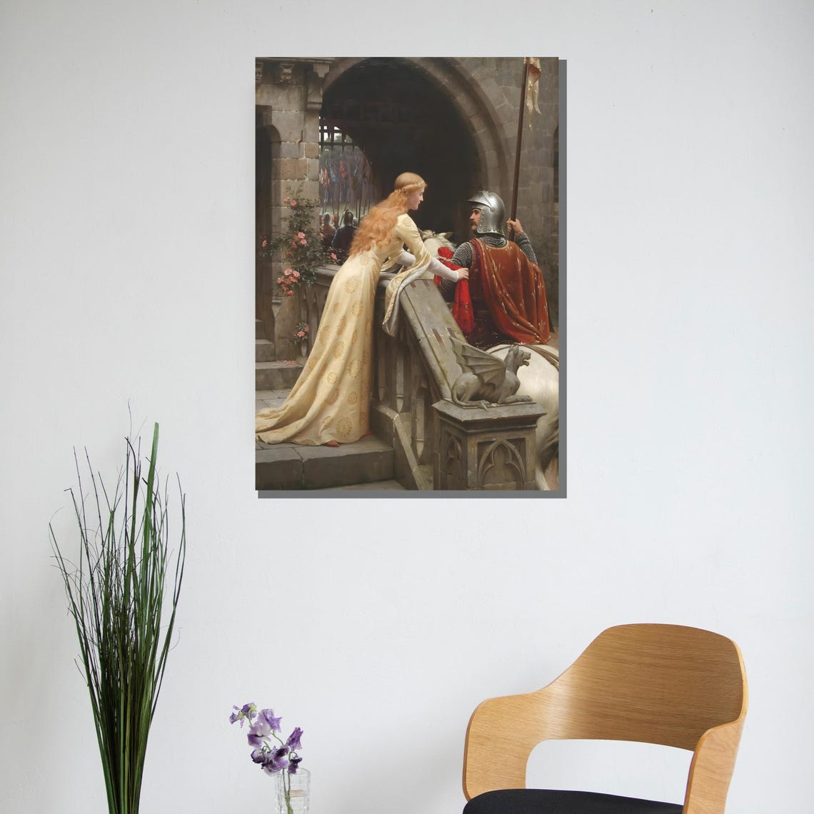 Edmund Blair Leighton Godspeed Medieval Knight Farewell Poster - Image 3