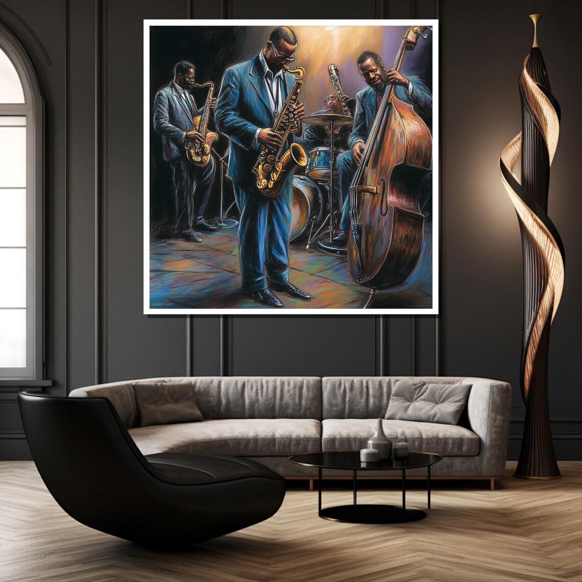 Jazz Ensemble Painting, Gift for Music Lovers - Image 2