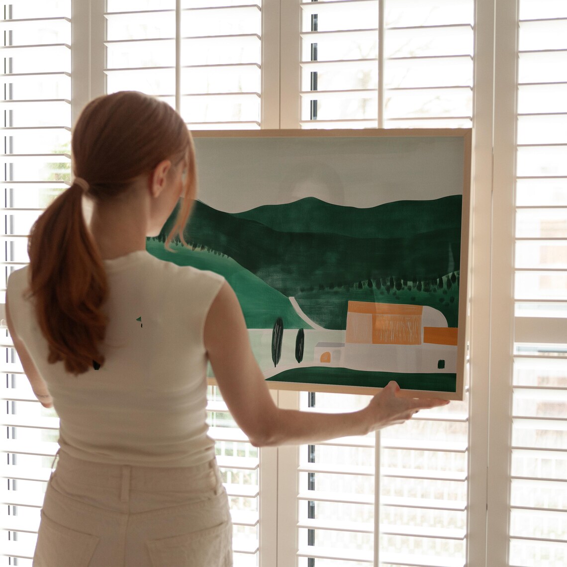Minimalist Countryside Landscape, Modern Wall Art - Image 6