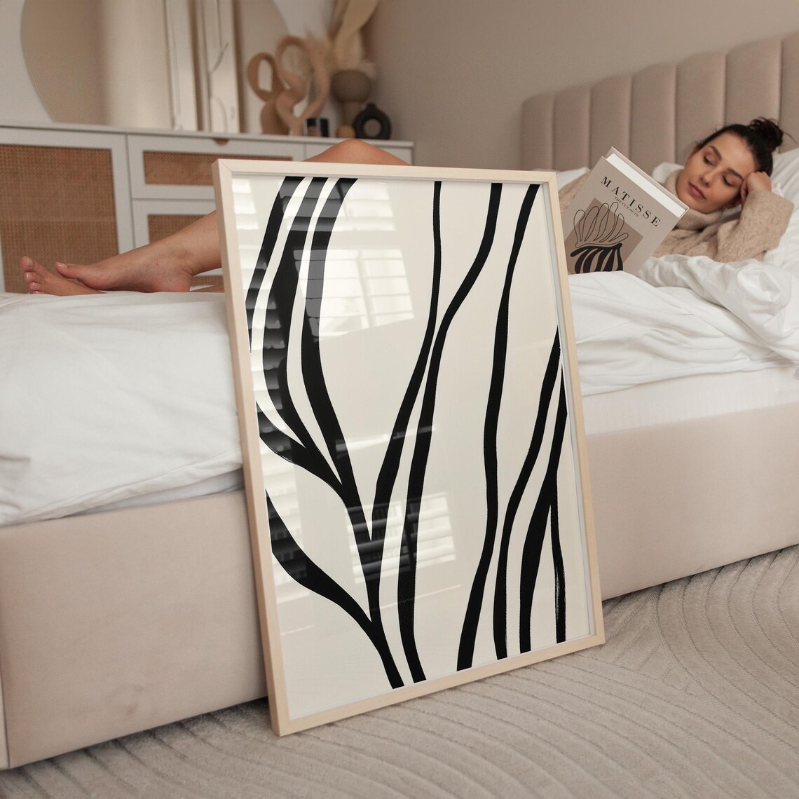 Minimalist Abstract Line Art, Modern Neutral Decor - Image 6