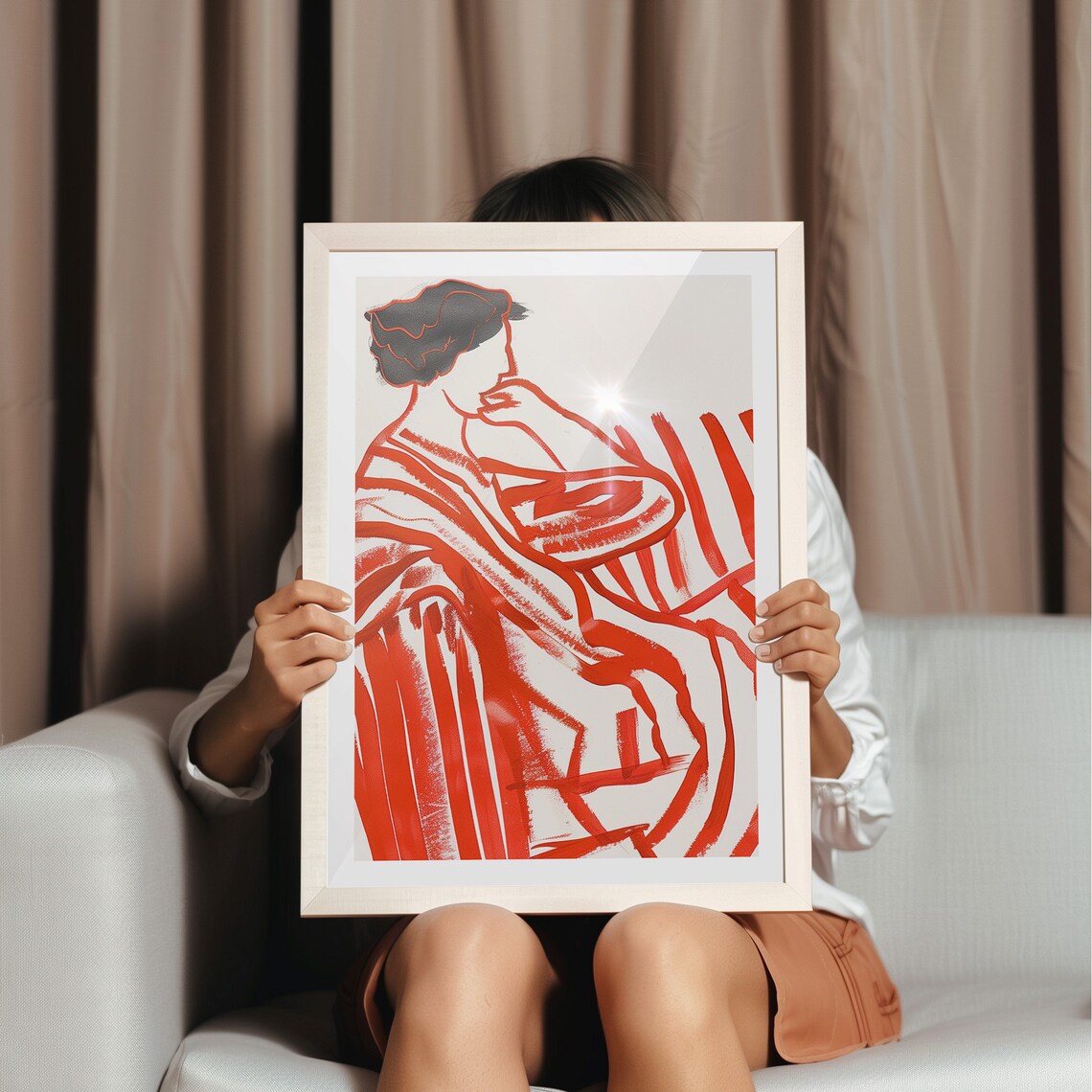 Abstract People, Contemporary Minimalist Art Print