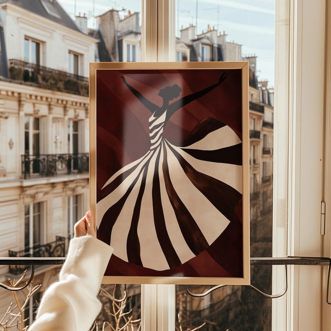 Elegant Dancer Silhouette, Minimalist Movement Illustration - Image 4
