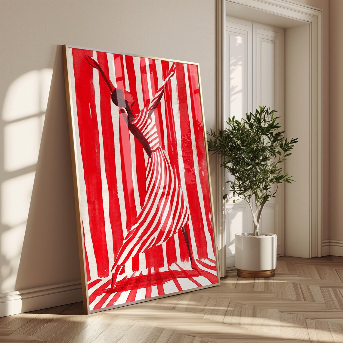 Abstract Dancer Art Print, Modern Minimalist Movement - Image 2