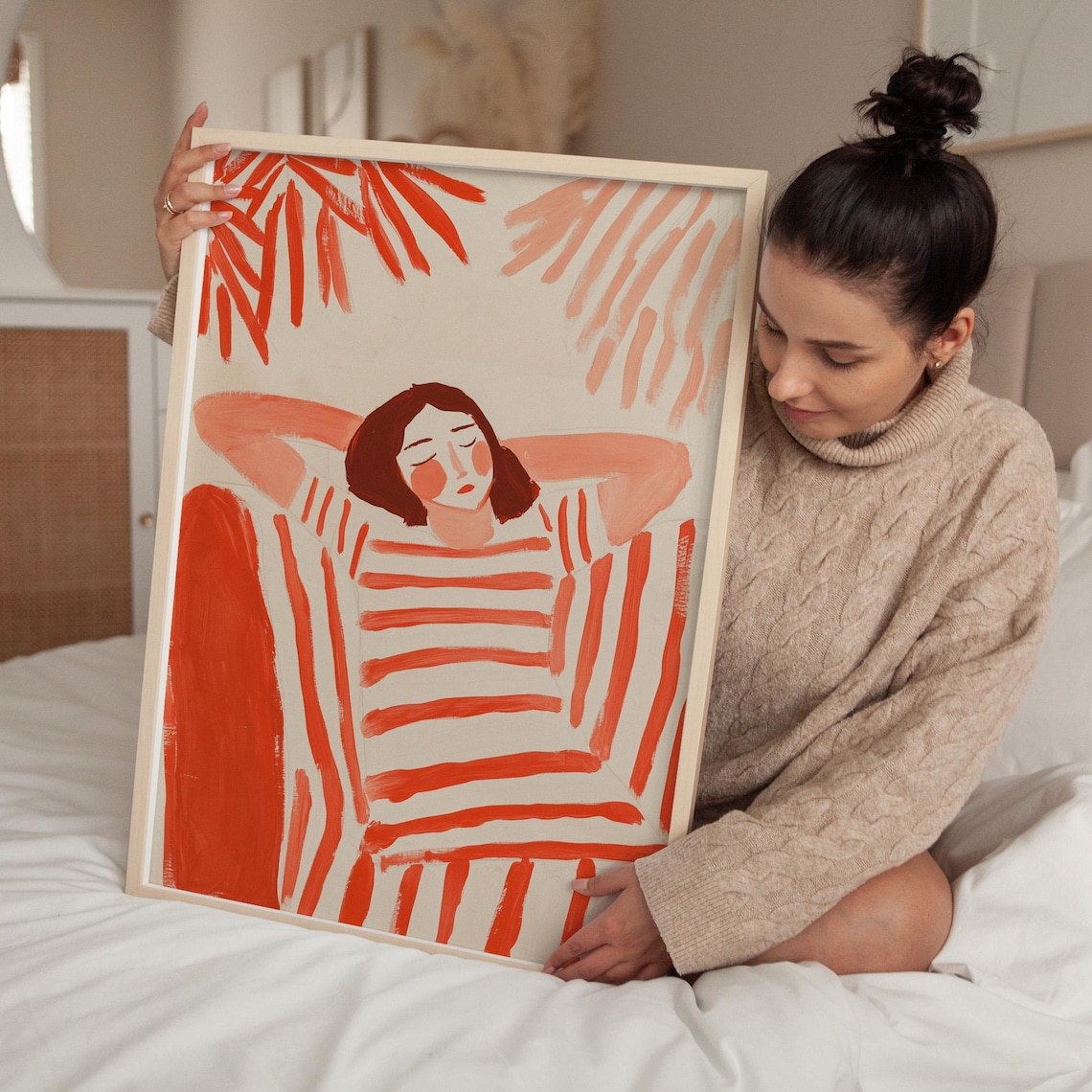 Abstract Woman Resting, Modern Minimalist Art Print - Image 2