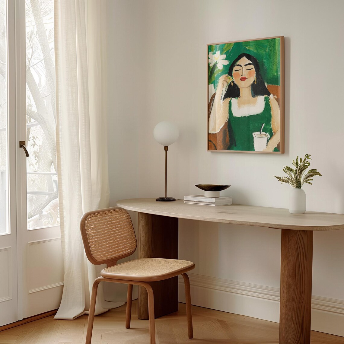 Bold Woman With Red Lips, Modern Portrait Art Print - Image 3