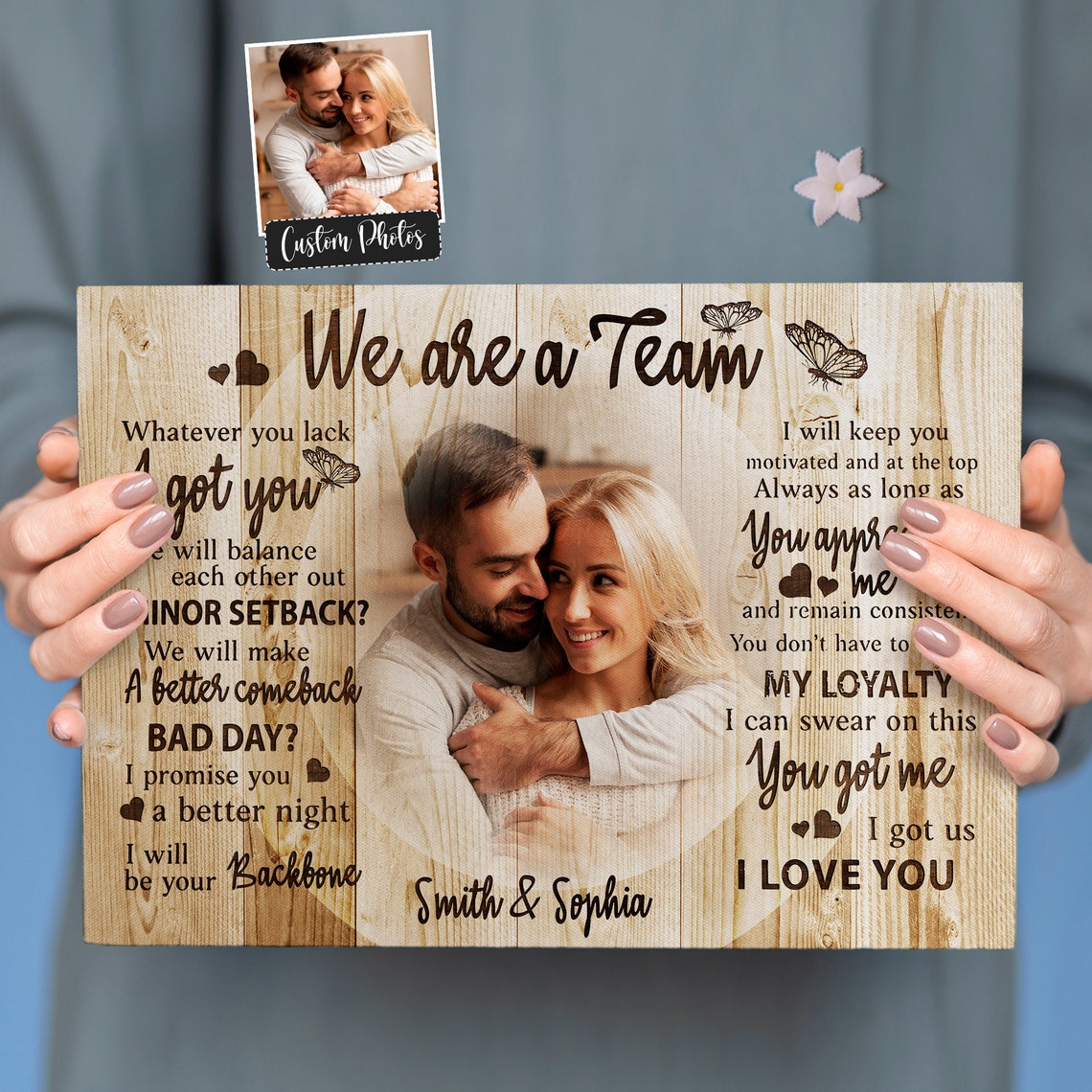 Personalized Were A Team Couple Wedding Gift For Wife 1st Anniversary Gift For Son Wedding Day Gift For Her Couple Gift - Image 2