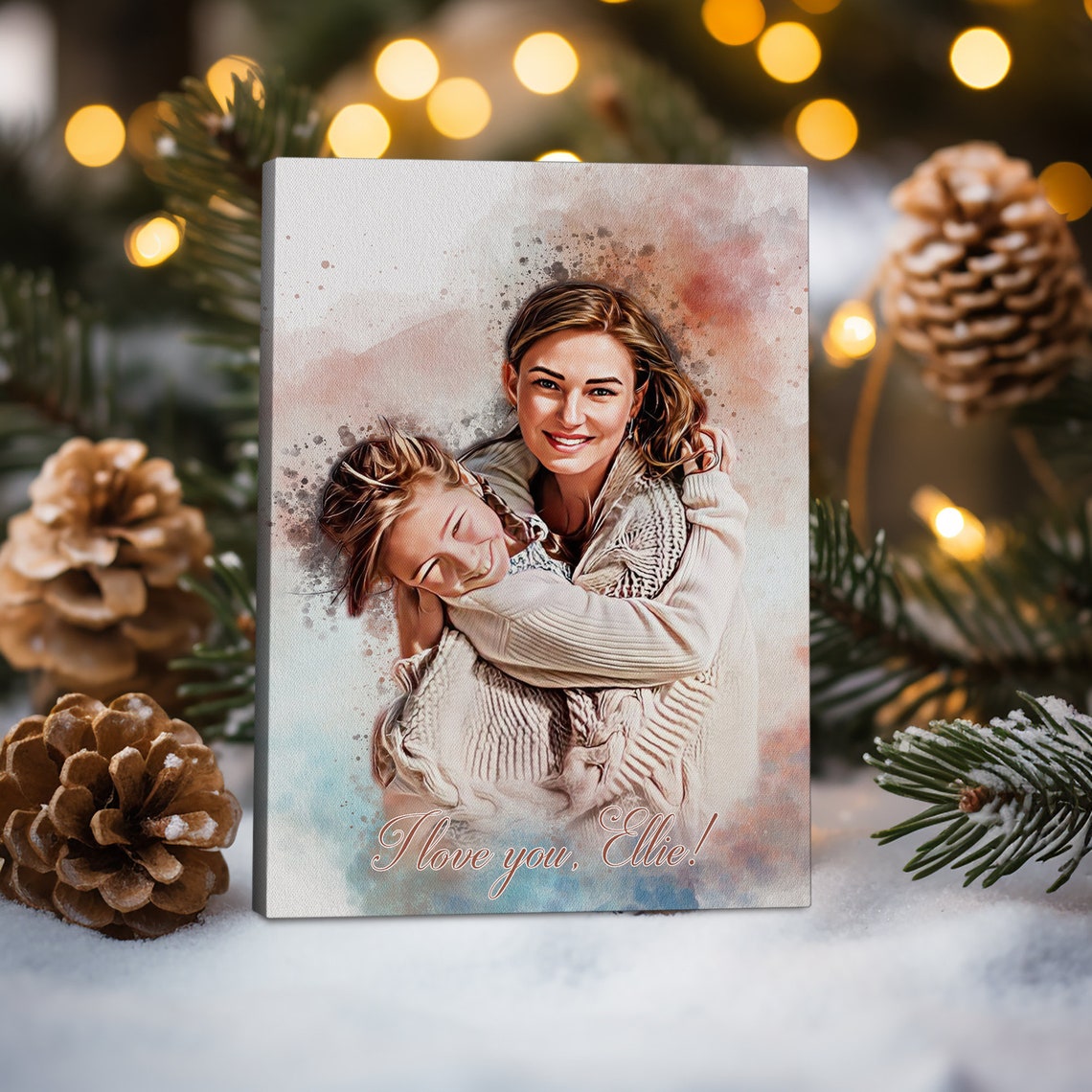 Files Watercolor Portrait From Photo Custom Painting Grandmother Portrait Art Mothers Day Gift Fathers Day Memorial - Image 4