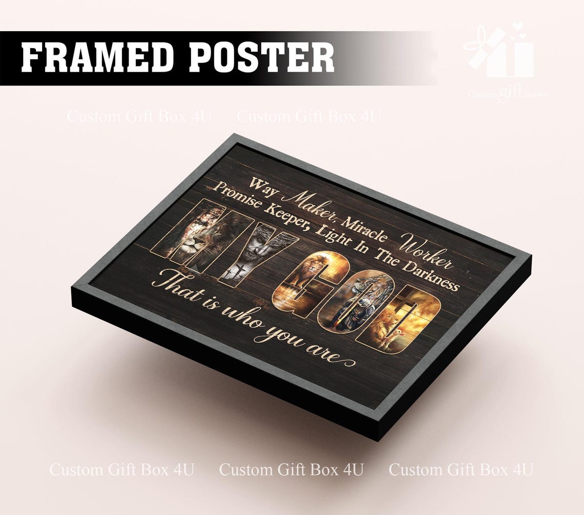 Way Maker Miracle Worker My God Christian Lion of Judah Poster - Image 2