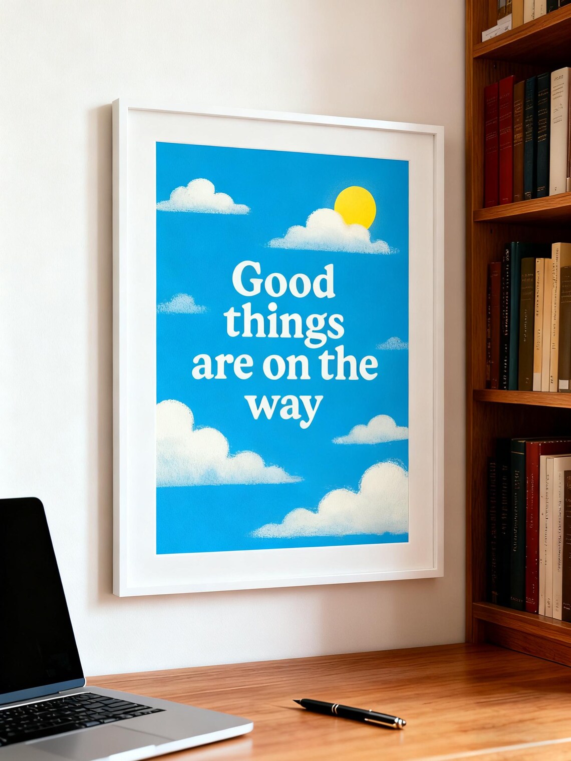 Good Things Are On The Way Poster, Minimalist Quote