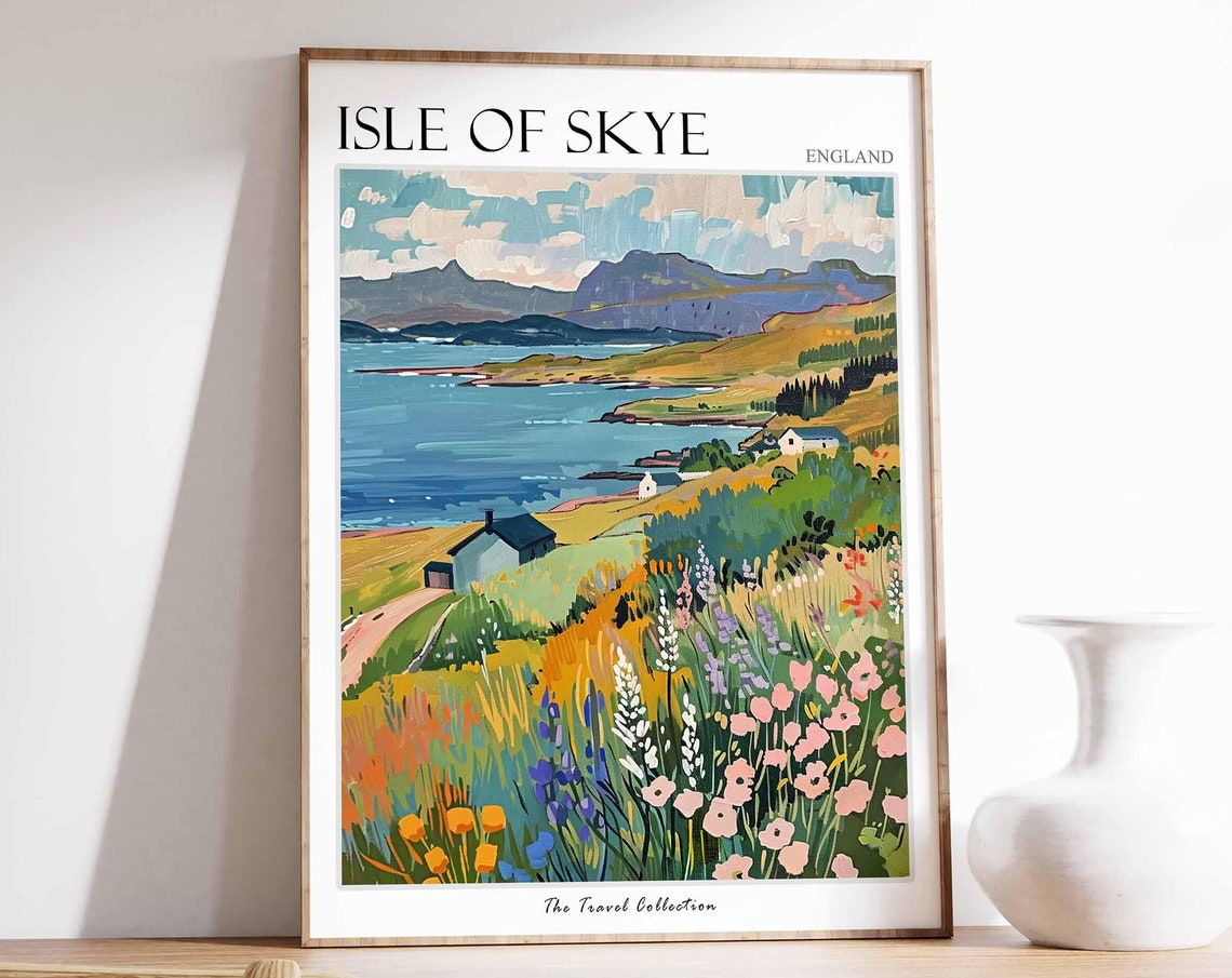 Isle Of Skye Poster England Travel Print Isle Of Skye Travel Art Isle Of Skye Wall Art England Travel Isle Of Skye Art