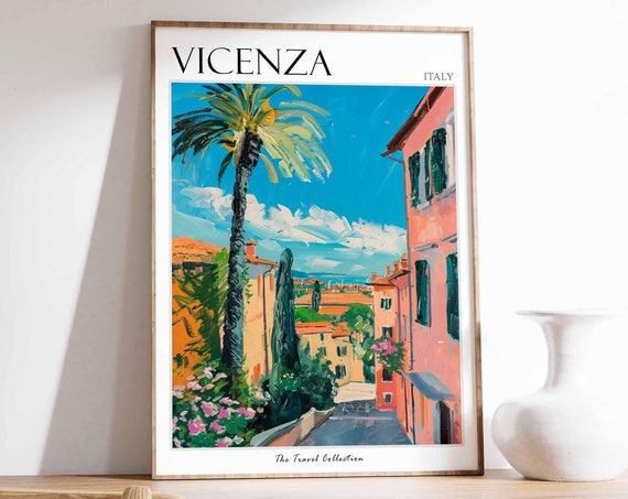 Vicenza Poster Italian Travel Print Vicenza Travel Art Vicenza Wall Art Italian Travel Vicenza Home Decor Vicenza Travel Gift