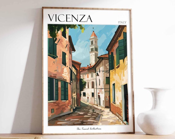 Vicenza Poster Italian Travel Print Vicenza Travel Art Vicenza Wall Art Italian Travel Vicenza Home Decor Vicenza Travel Gift