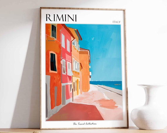 Rimini Poster Italian Travel Print Rimini Travel Art Rimini Wall Art Italian Travel Rimini Home Decor Rimini Travel Gift