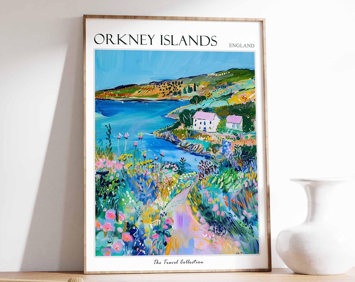 Orkney Islands Poster Scotland Poster Island Poster Scottish Decor Travel Print Wall Art Home Decor Scotland Travel Orkney Scotland