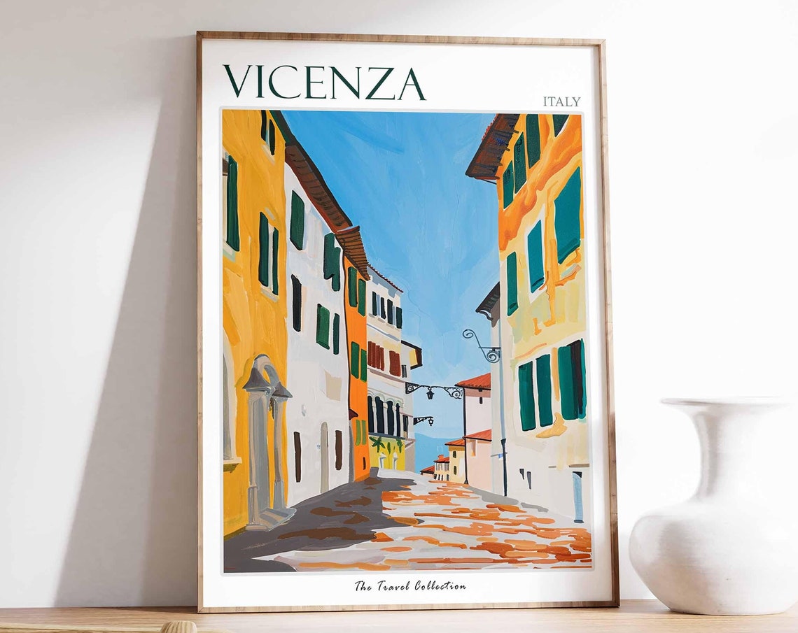 Vicenza Poster Italian Travel Print Vicenza Travel Art Vicenza Wall Art Italian Travel Vicenza Home Decor Vicenza Travel Gift