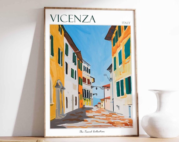 Vicenza Poster Italian Travel Print Vicenza Travel Art Vicenza Wall Art Italian Travel Vicenza Home Decor Vicenza Travel Gift