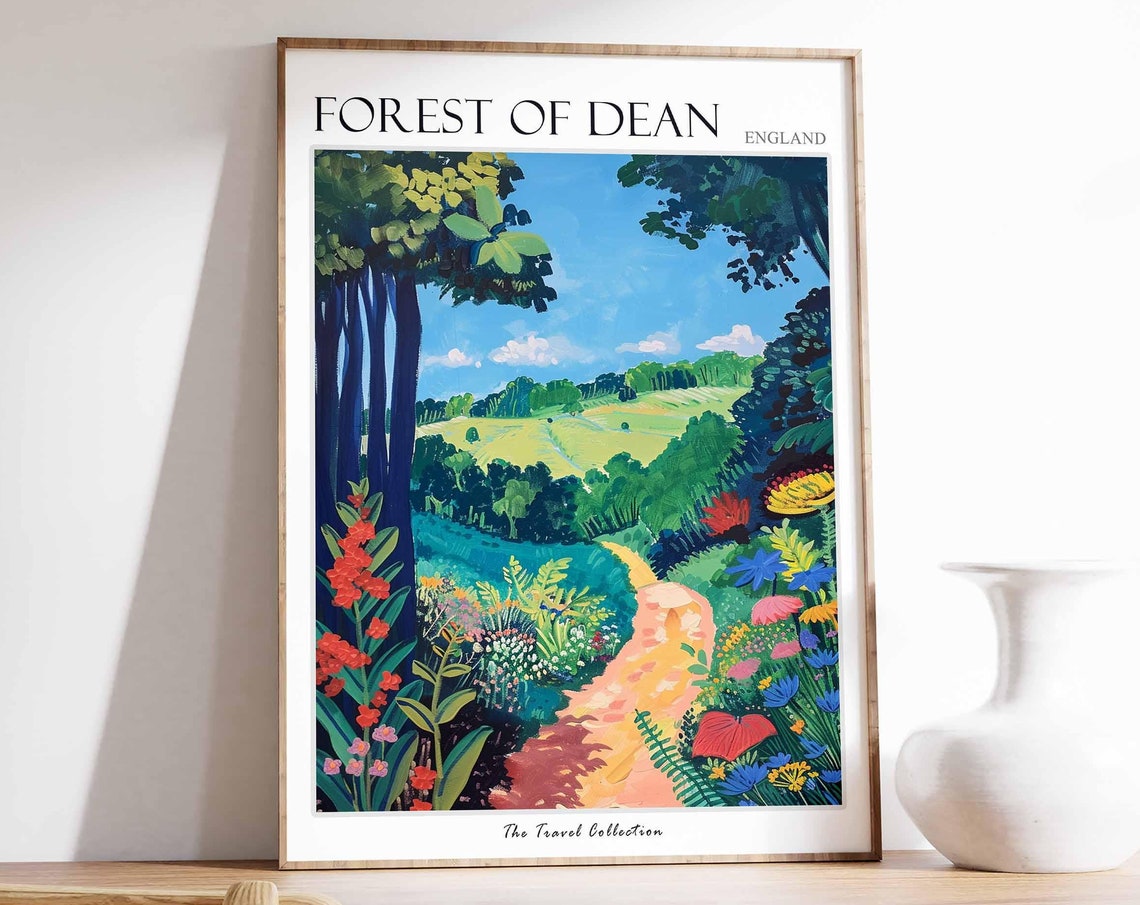 Forest Of Dean Poster England Travel Print Forest Of Dean Travel Art Forest Of Dean Wall Art England Travel Forest Of Dean Home Decor