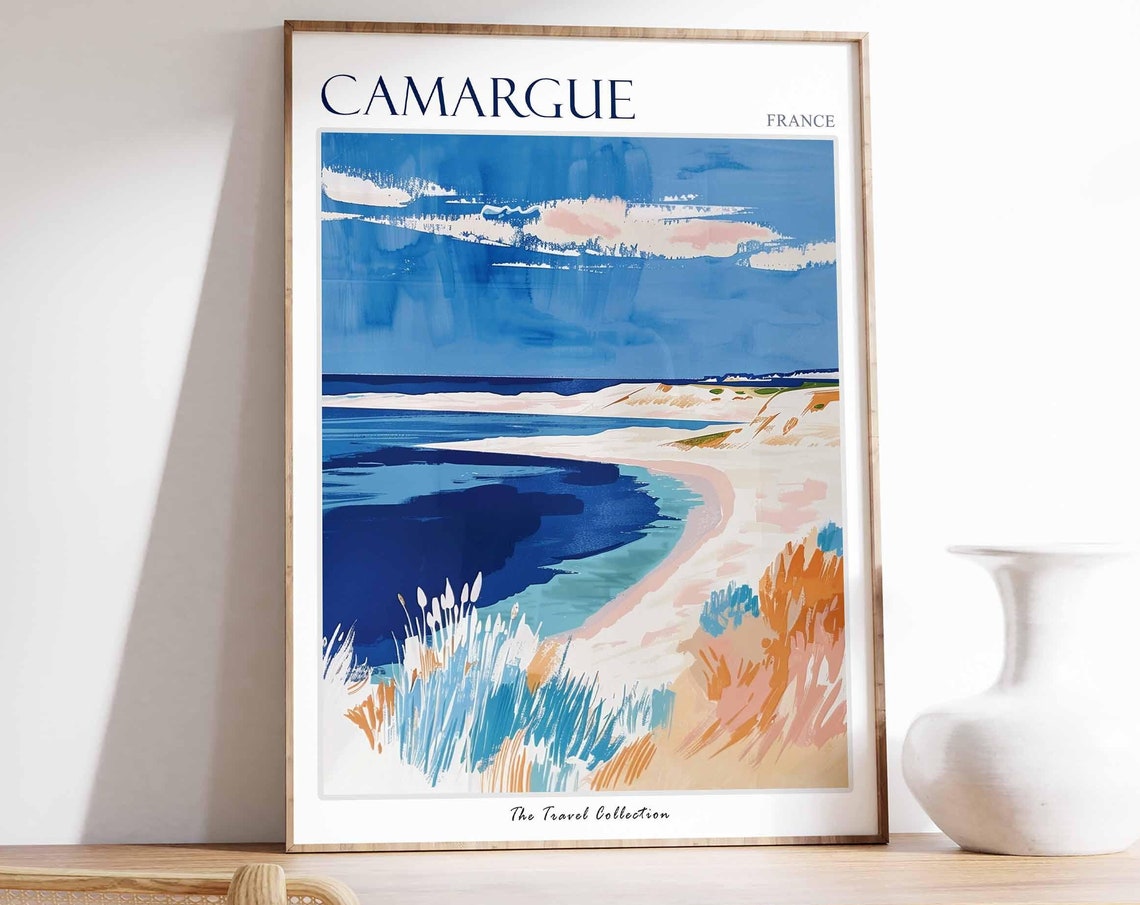 Camargue Poster France Travel Print French Decor Europe Travel Poster European Wall Art Camargue Gift Camargue Travel Poster