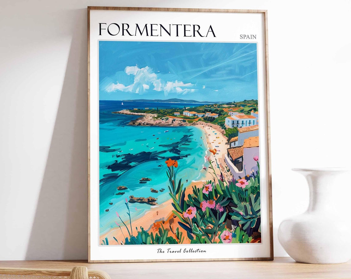 Formentera Poster Spain Travel Print Spanish Decor Europe Travel Poster European Wall Art Sea Print Formentera Travel Poster