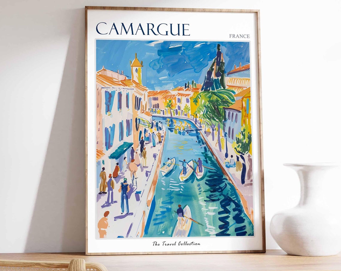 Camargue Poster France Travel Print French Decor Europe Travel Poster European Wall Art Camargue Gift Camargue Travel Poster
