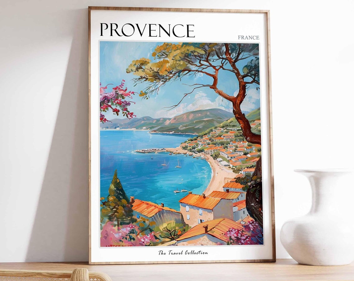Provence Poster France Travel Print French Decor Europe Travel Poster European Wall Art Provence Gift Provence Travel Poster