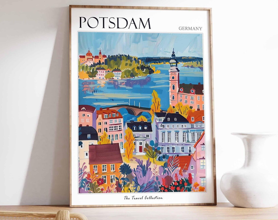 Potsdam Riverside City Historic Towers Bridge Germany Poster