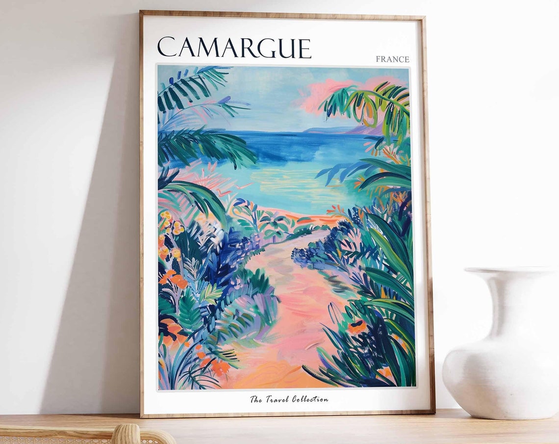 Camargue Poster France Travel Print French Decor Europe Travel Poster European Wall Art Camargue Gift Camargue Travel Poster