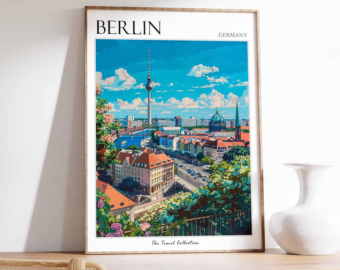 Berlin Poster Germany Travel Print German Decor Europe Travel Poster European Wall Art City Print Berlin Gift Berlin Travel Poster