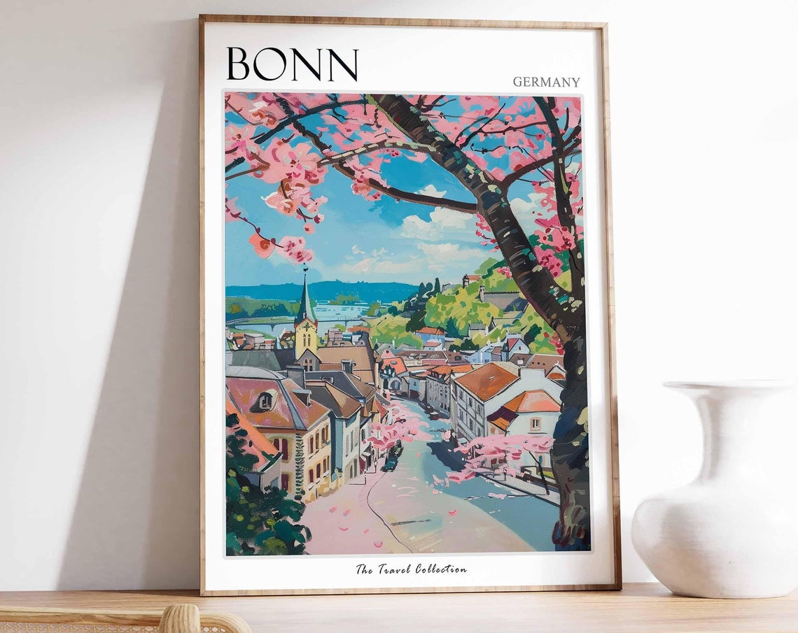 Bonn Poster Germany Travel Print German Decor Europe Travel Poster European Wall Art City Print Bonn Gift Bonn Travel Poster