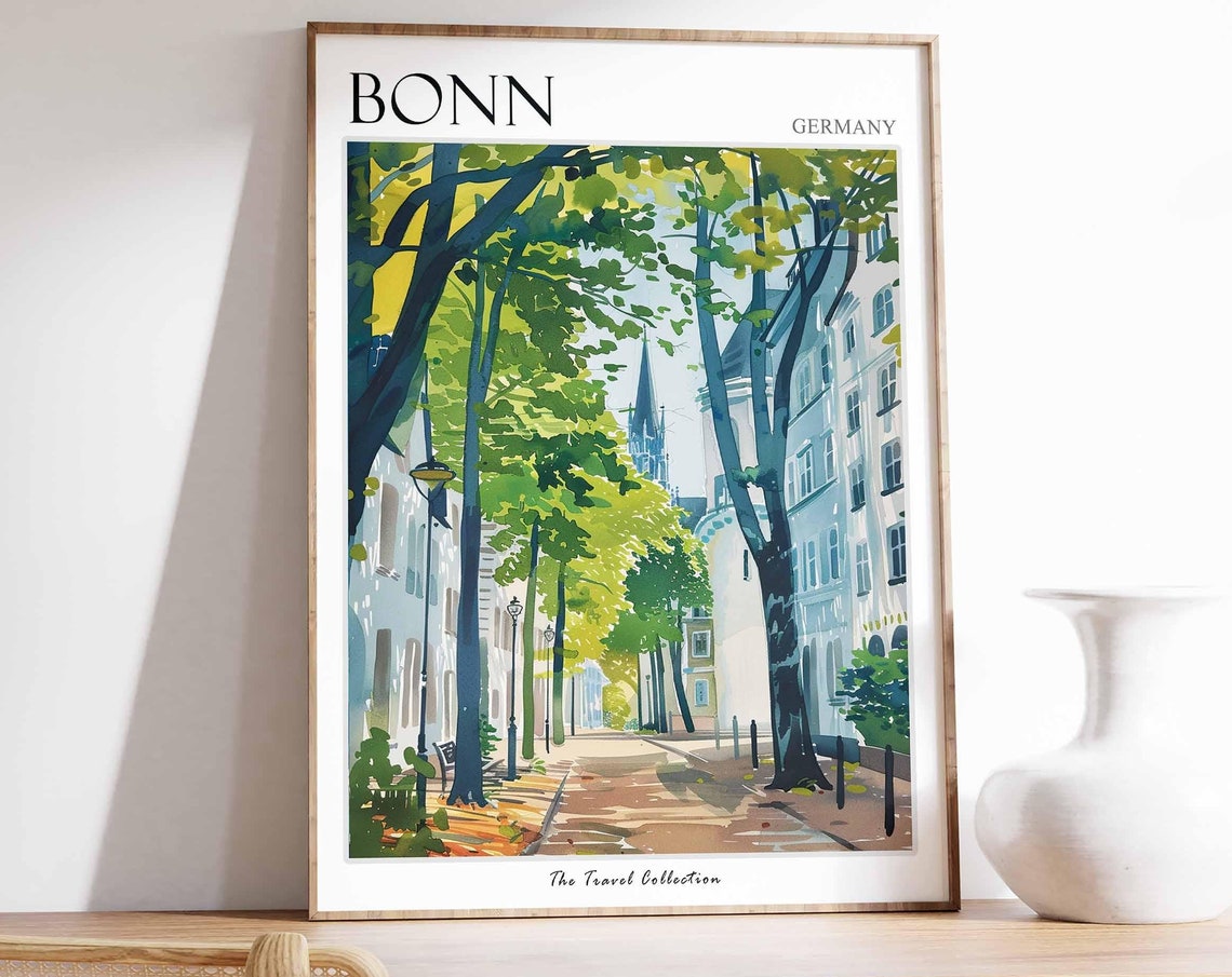 Bonn Poster Germany Travel Print German Decor Europe Travel Poster European Wall Art City Print Bonn Gift Bonn Travel Poster