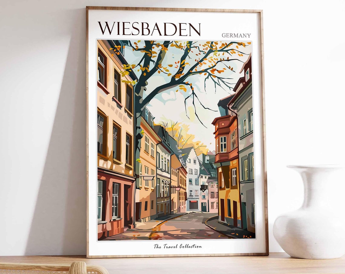 Wiesbaden Poster Germany Travel Print German Decor Europe Travel Poster European Wall Art Wiesbaden Gift Wiesbaden Travel Poster